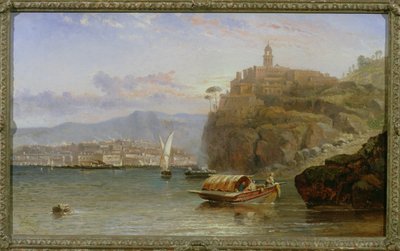 On the Amalfi Coast at Dusk by Arthur Joseph Meadows